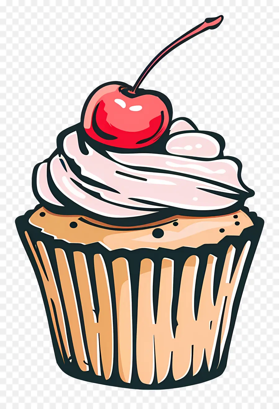 Kue Ceri，Cupcake Dengan Ceri PNG