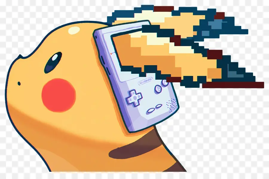 Pikachu，Pikachu Dengan Gameboy PNG