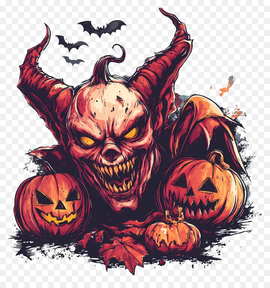 Setan Halloween，Tengkorak Labu PNG