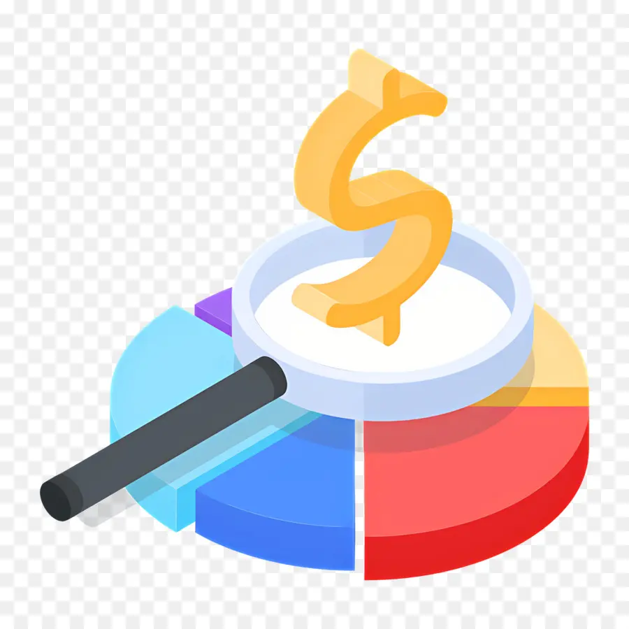 Penelitian Investasi，Tanda Dolar Diagram Lingkaran PNG