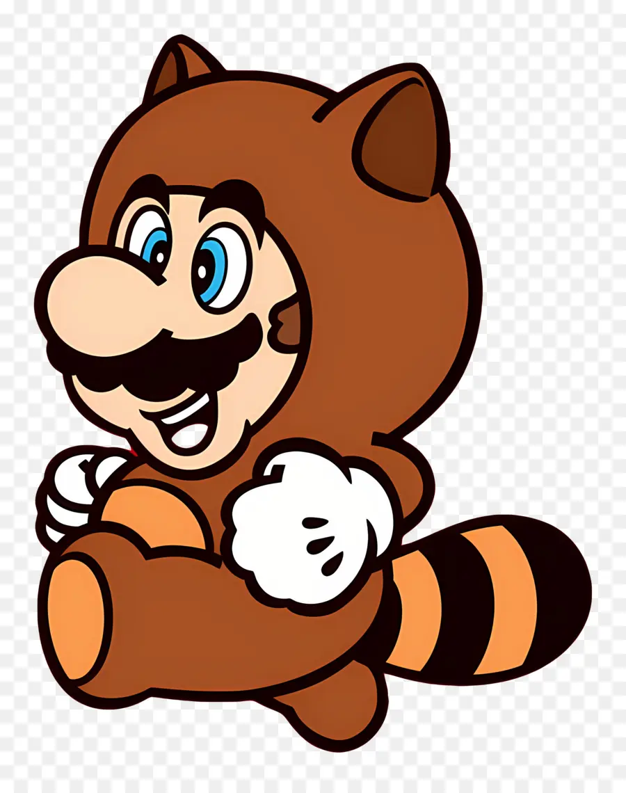 Super Mario，Tukang Ledeng Dalam Setelan Raccoon PNG