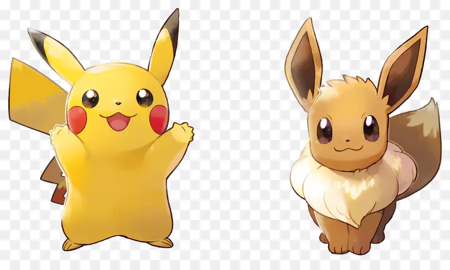 Pikachu，Pikachu Dan Eevee PNG