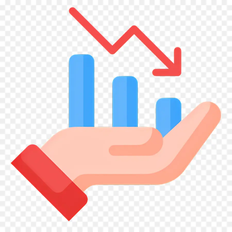 Investasi Turun，Grafik Menurun PNG