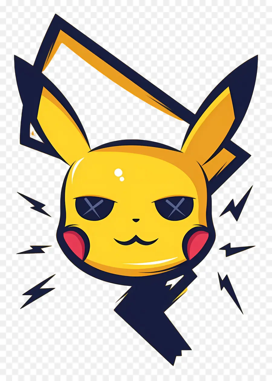 Pikachu，Wajah Pikachu PNG