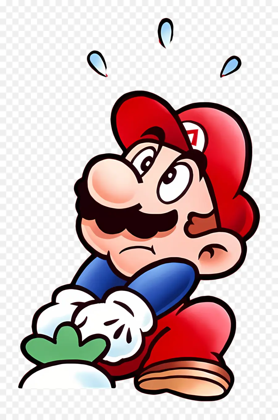 Super Mario，Mario Terkejut PNG