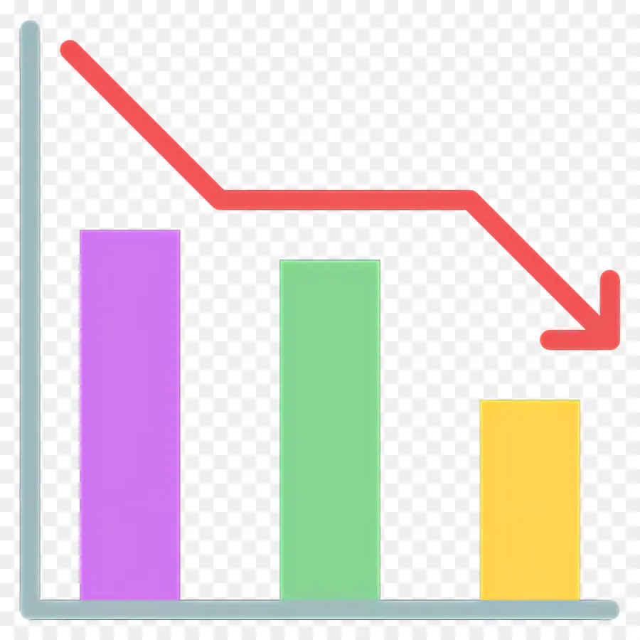 Investasi Turun，Grafik Menurun PNG