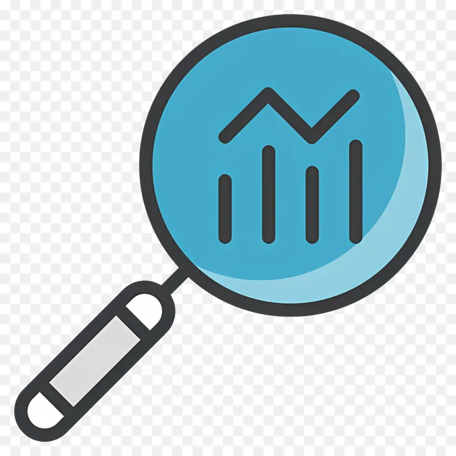 Penelitian Investasi，Kaca Pembesar Dengan Grafik PNG