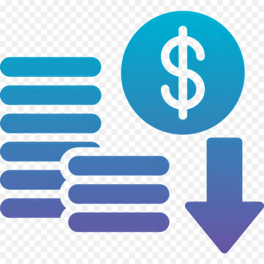 Investasi Turun，Koin Dengan Panah PNG