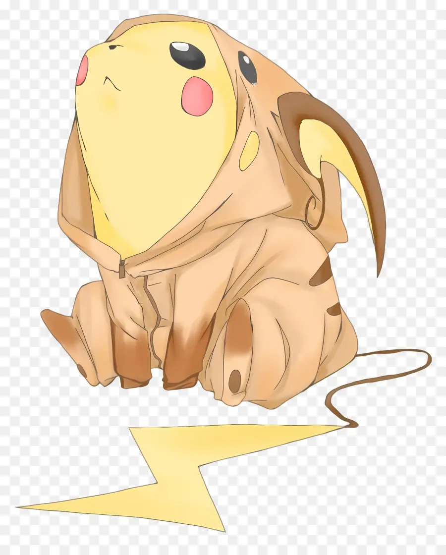 Pikachu，Pikachu Di Hoodie PNG