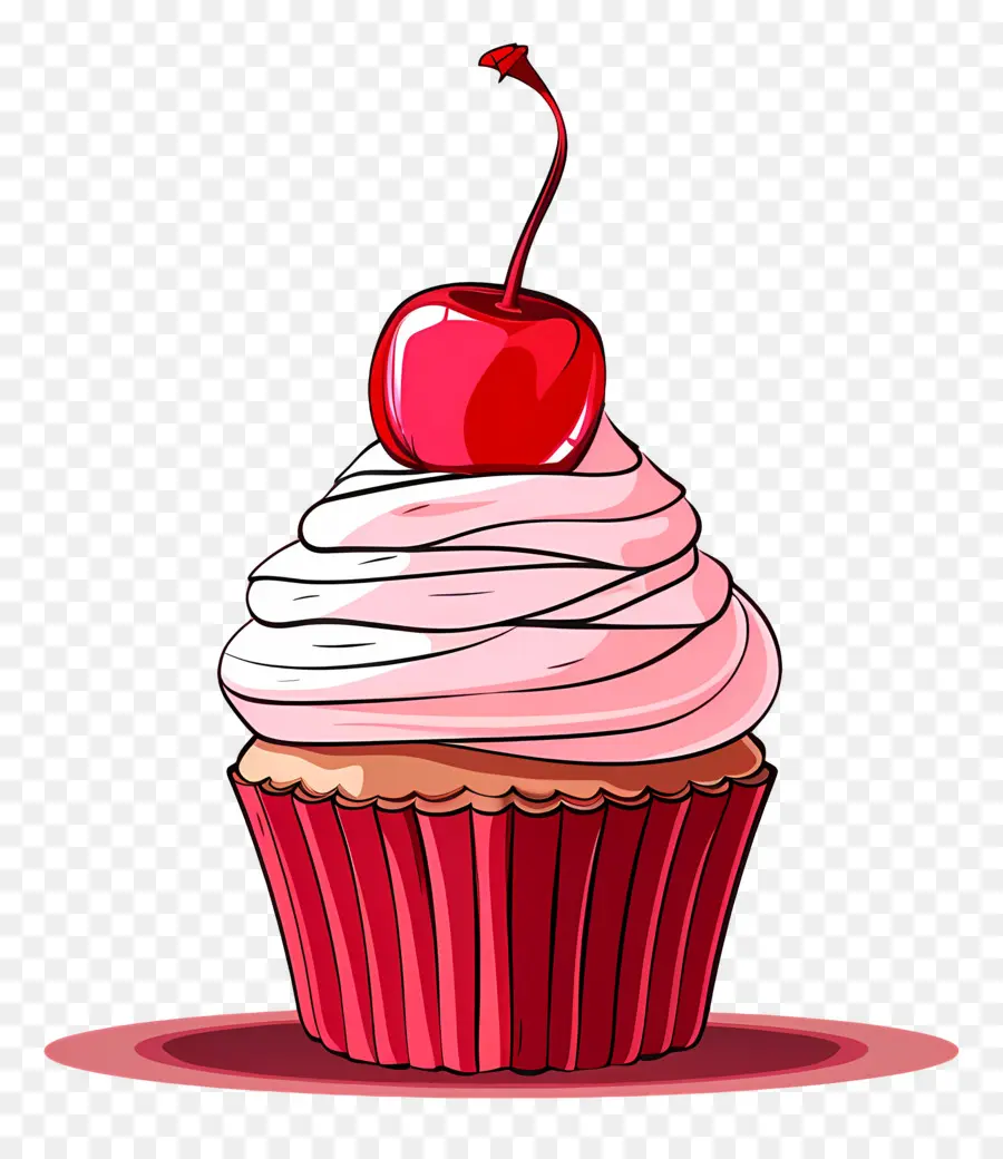 Kue Ceri，Cupcake Dengan Ceri PNG