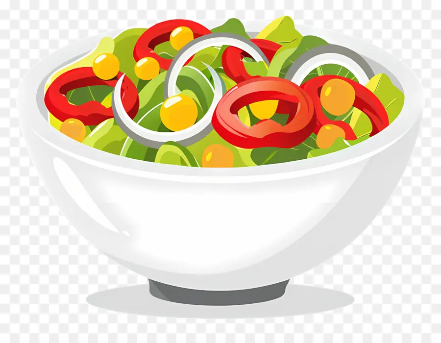 Salad Kartun，Salad Berwarna Warni PNG