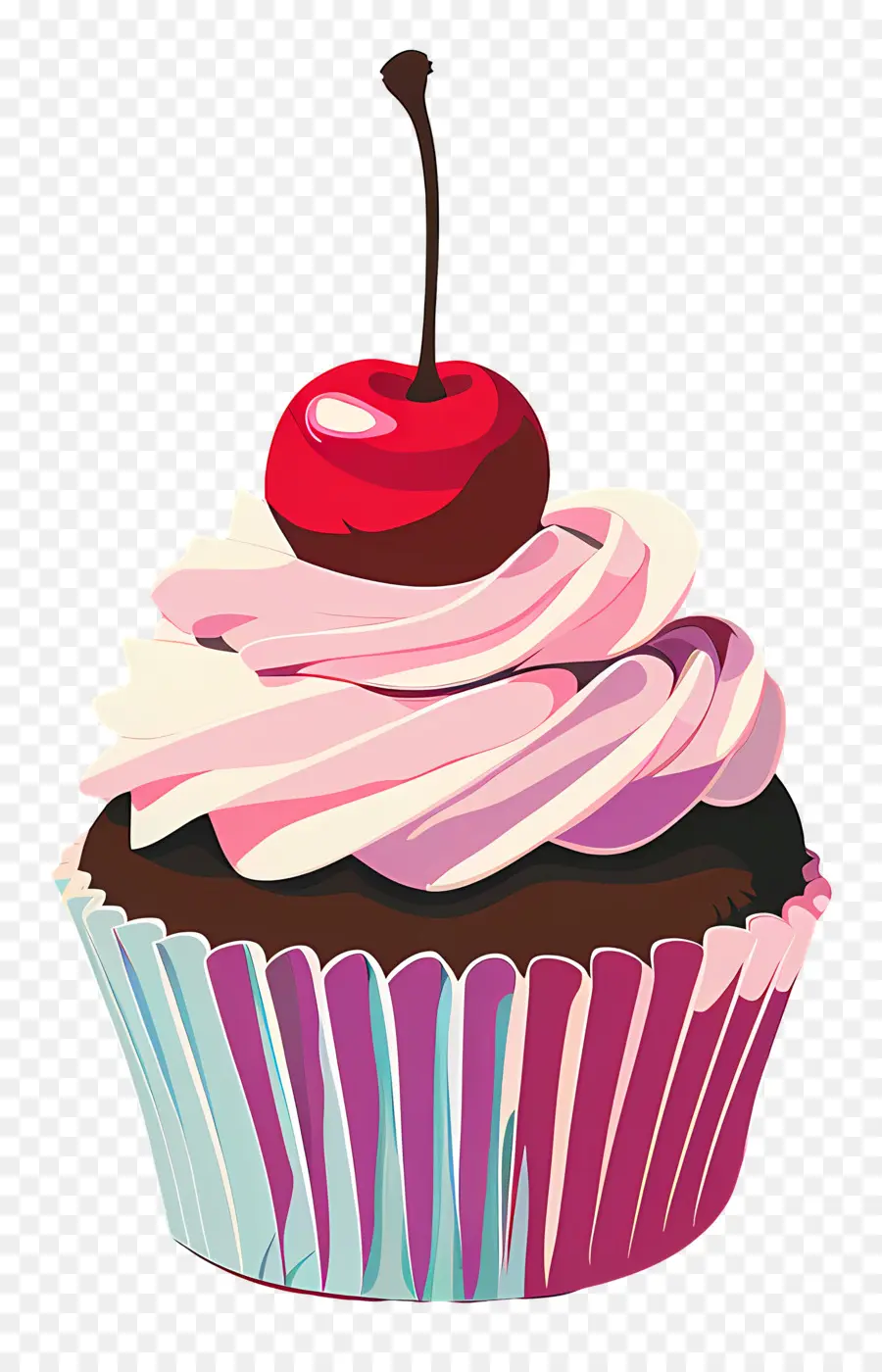 Kue Ceri，Cupcake Dengan Ceri PNG