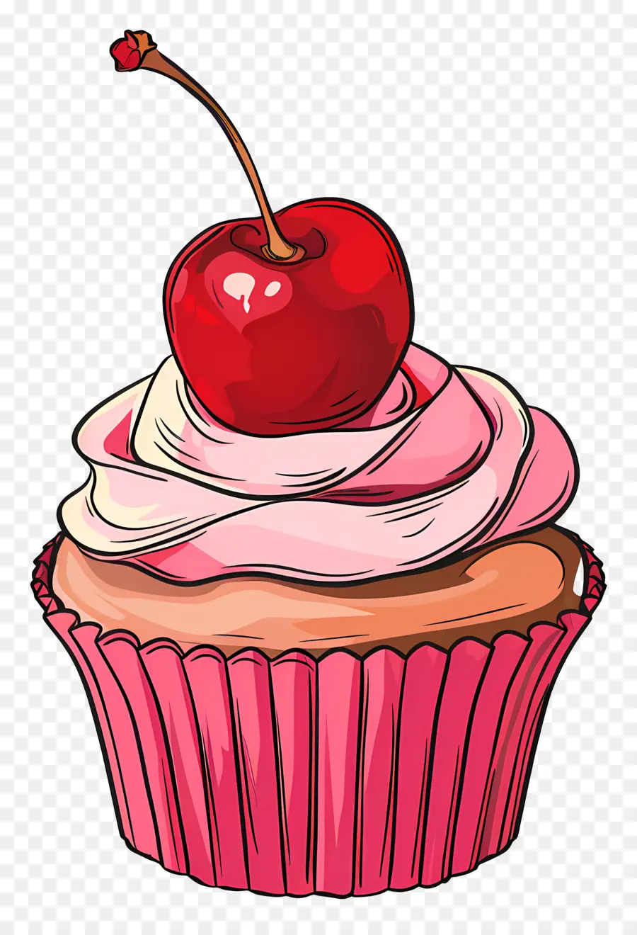 Kue Ceri，Cupcake Dengan Ceri PNG