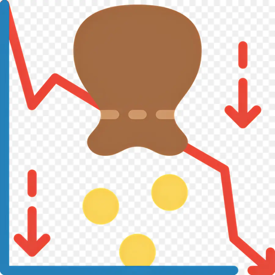 Investasi Turun，Grafik Penurunan Keuangan PNG