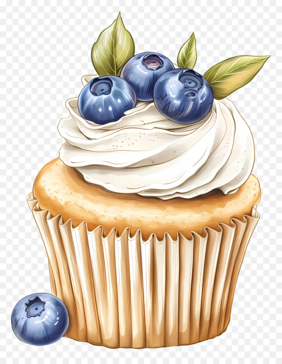 Kue Mangkuk Antik，Cupcake Dengan Blueberry PNG