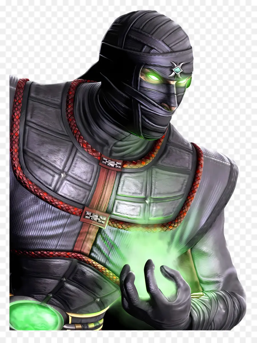 Mortal Kombat，Ninja Dengan Cahaya Hijau PNG