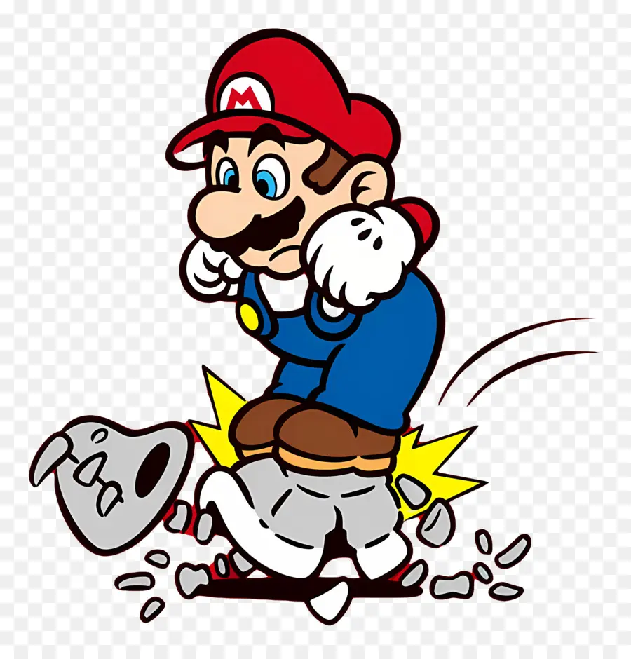 Super Mario，Mario Menghentak PNG