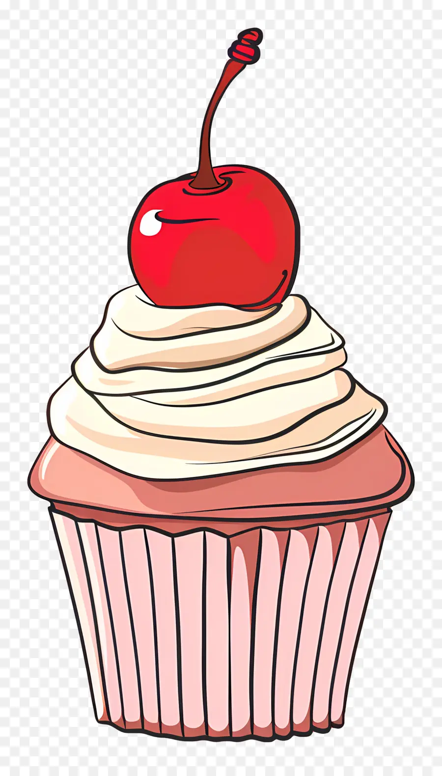 Kue Ceri，Cupcake Dengan Ceri PNG