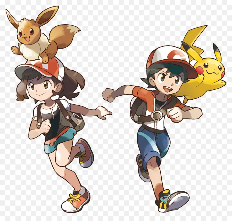 Pikachu，Pikachu Dan Eevee PNG