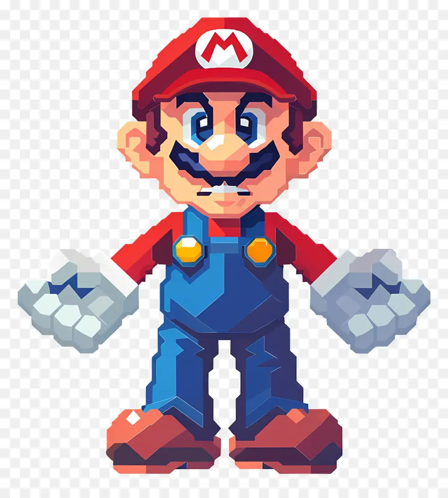 Piksel Mario，Karakter Kartun PNG