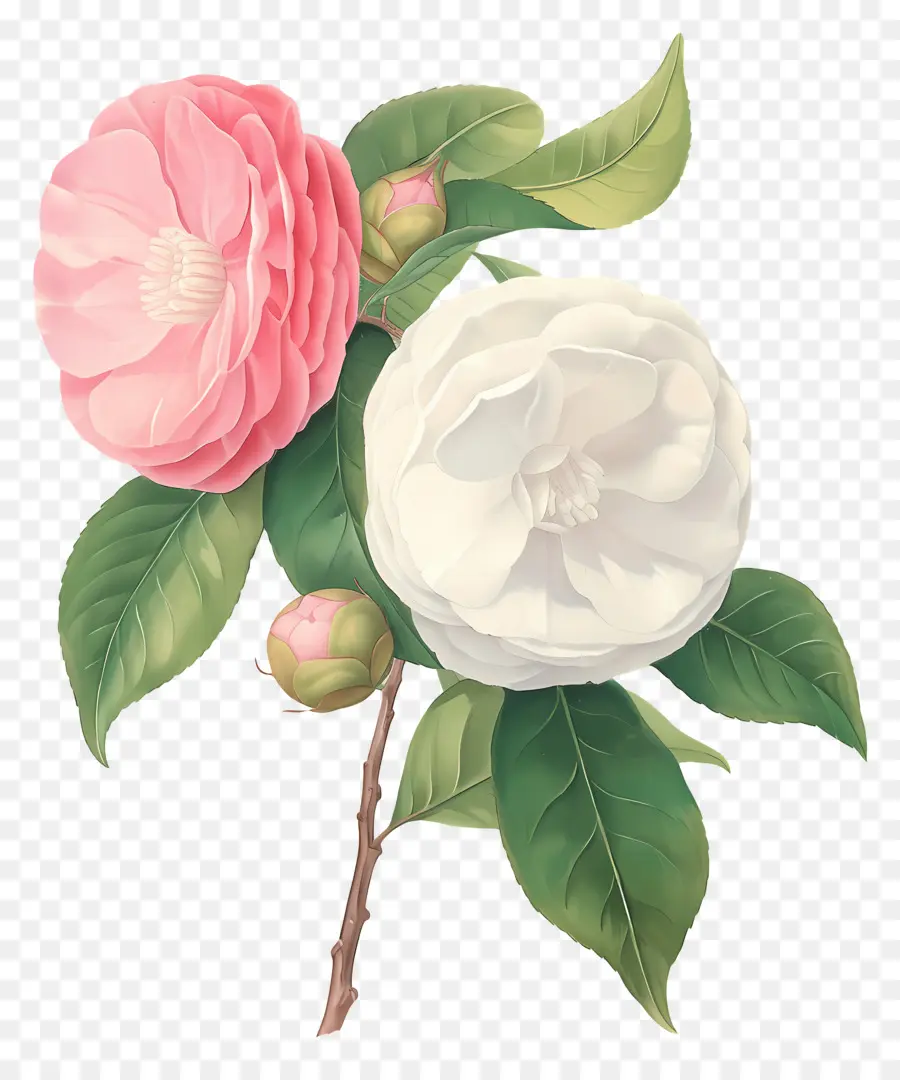 Bunga Kamelia，Bunga Camelia PNG