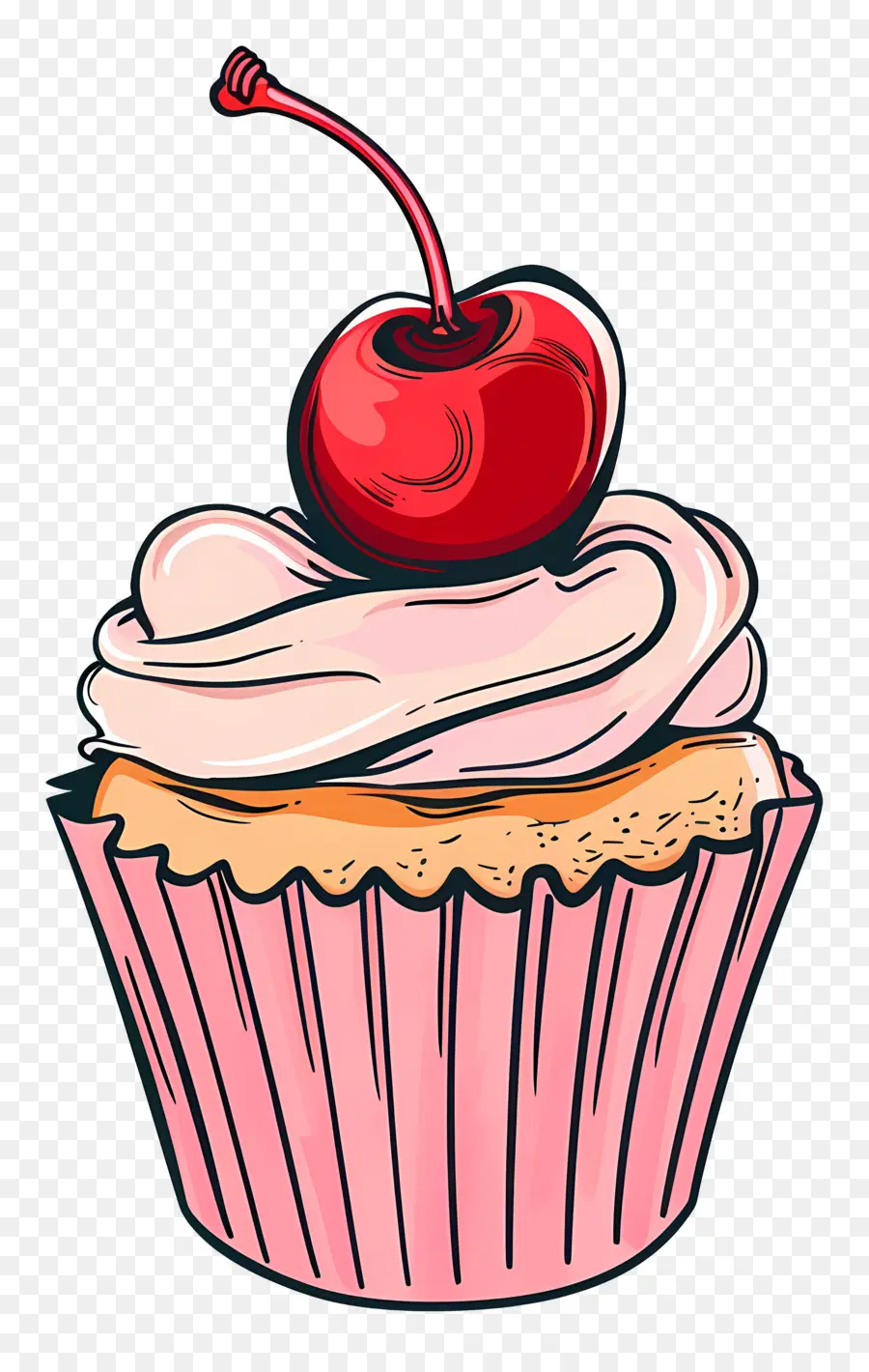 Kue Ceri，Cupcake Dengan Ceri PNG