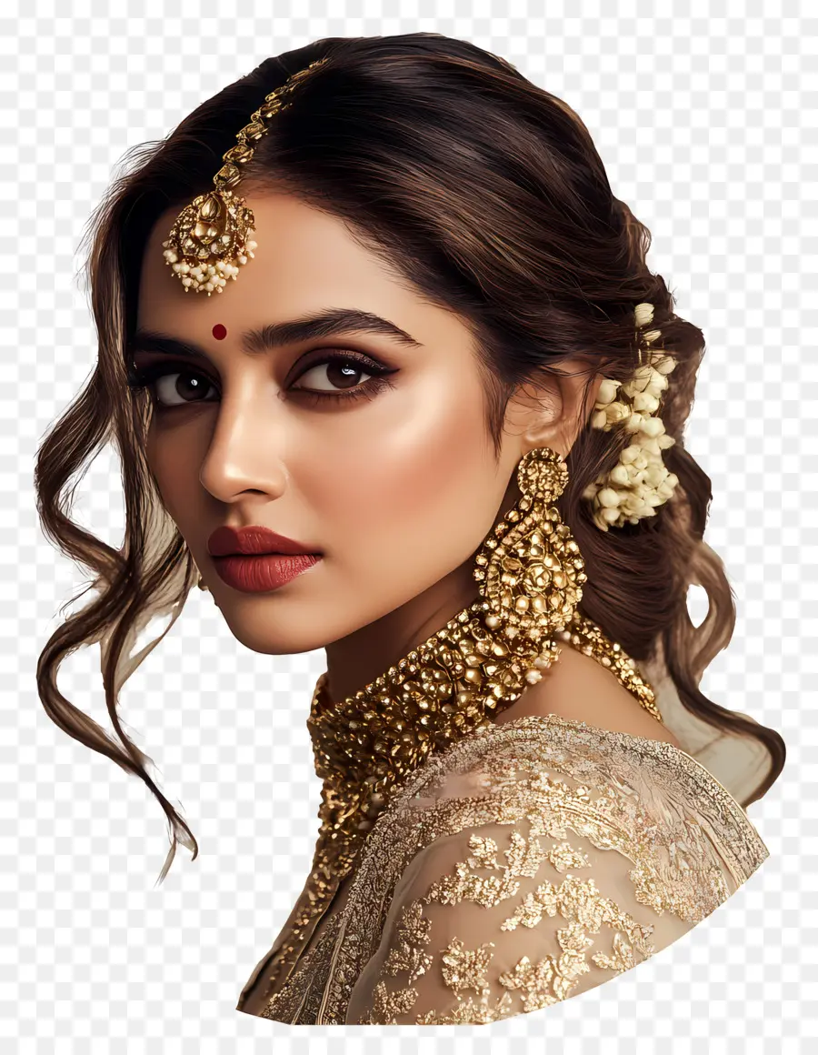 Deepika Padukone，Wanita Dengan Perhiasan Pengantin PNG