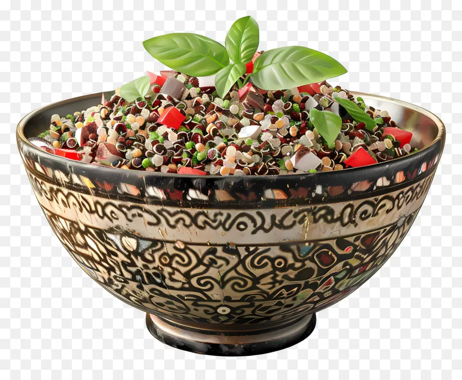 Salad Quinoa，Mangkuk Dekoratif PNG