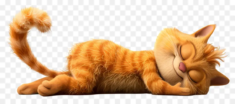 Garfield，Kucing Oranye Tidur PNG