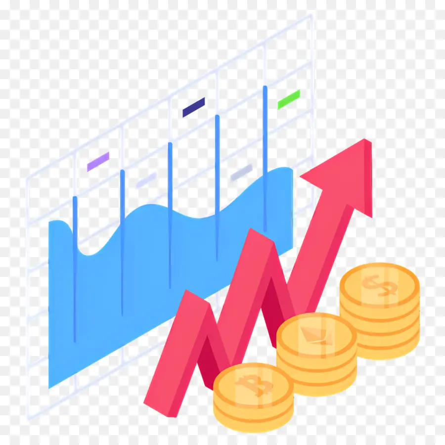 Pasar Saham，Uang Dan Grafik PNG