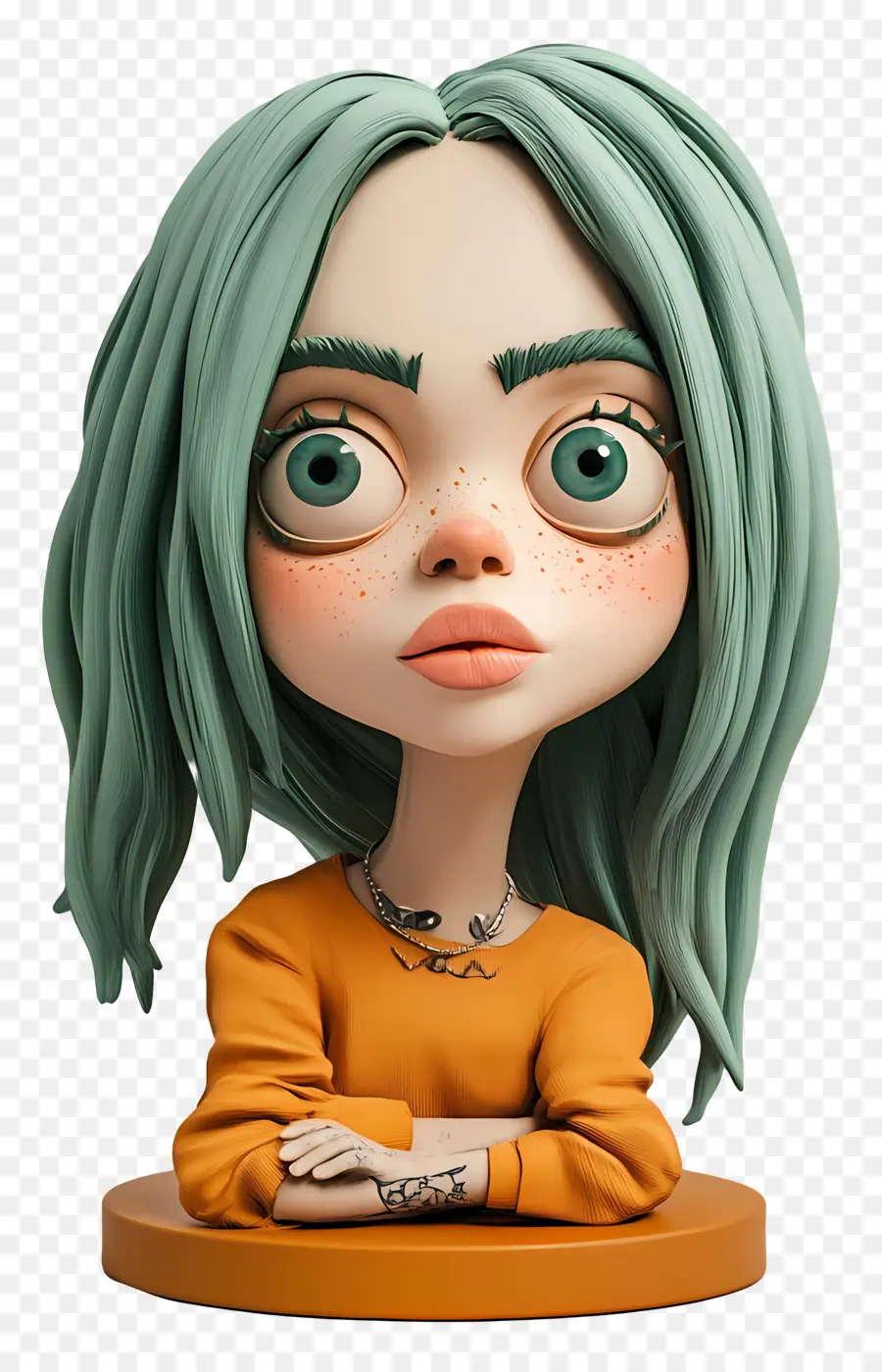 Billie Eilish，Karakter Kartun PNG