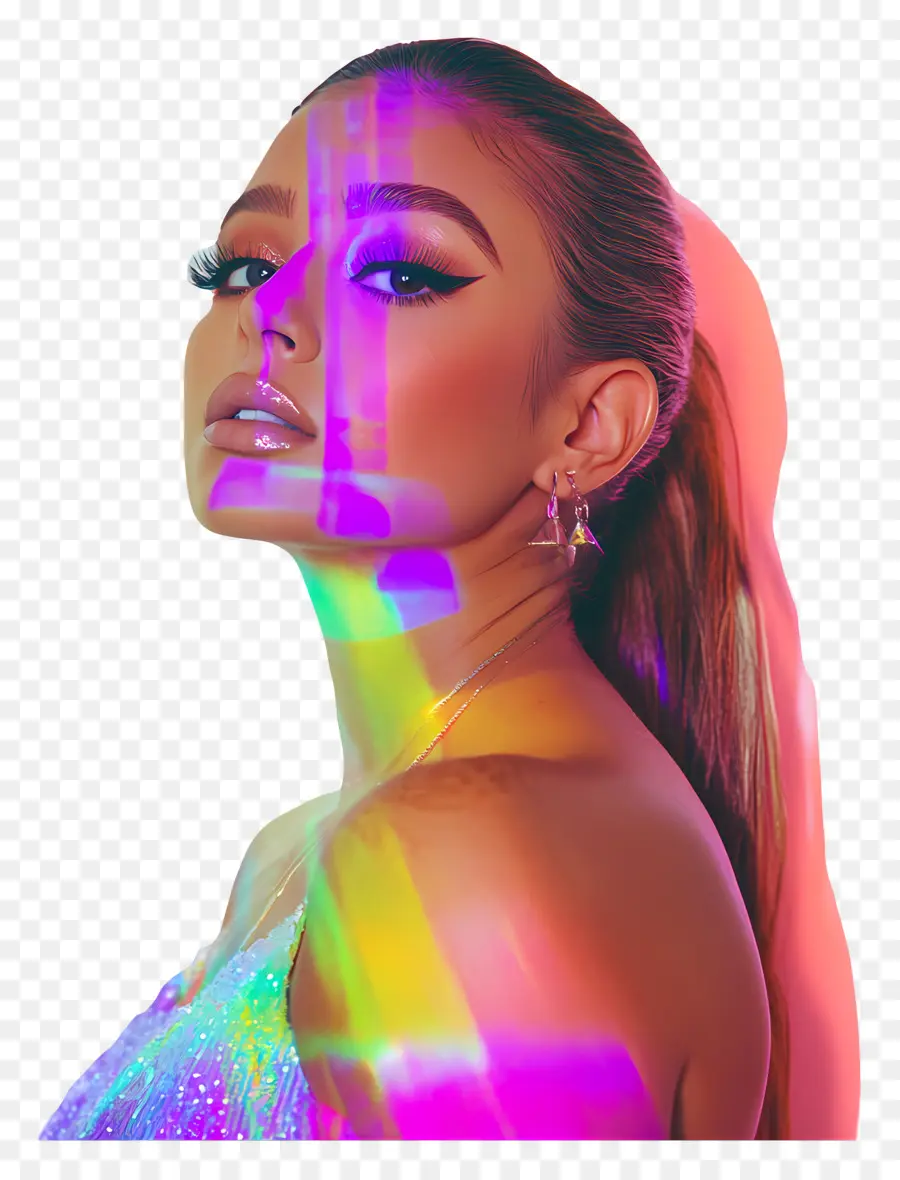 Ariana Grande，Potret Berwarna Warni PNG