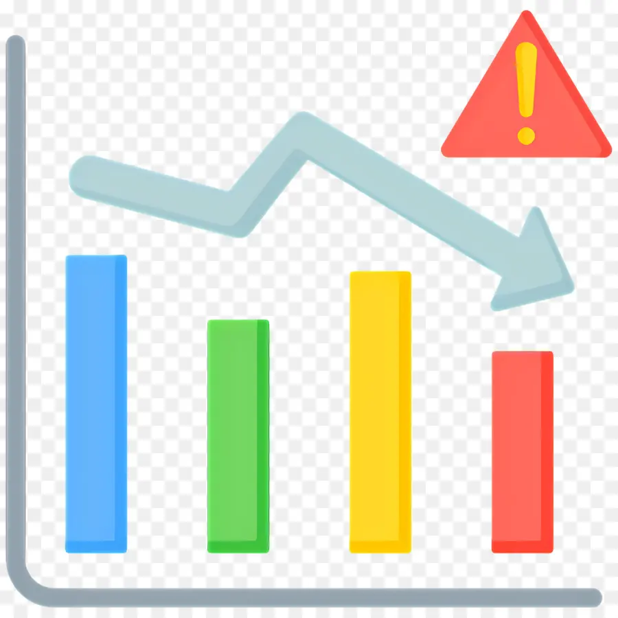 Pasar Saham，Grafik Batang Menurun PNG