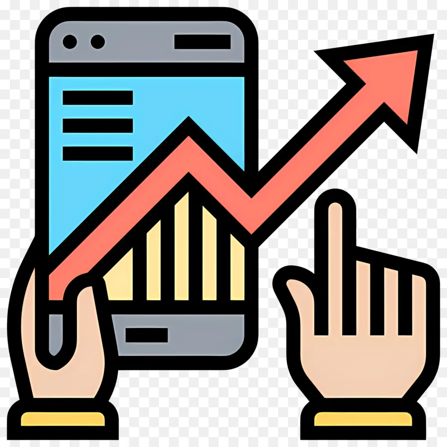 Pasar Saham，Grafik Pertumbuhan Seluler PNG