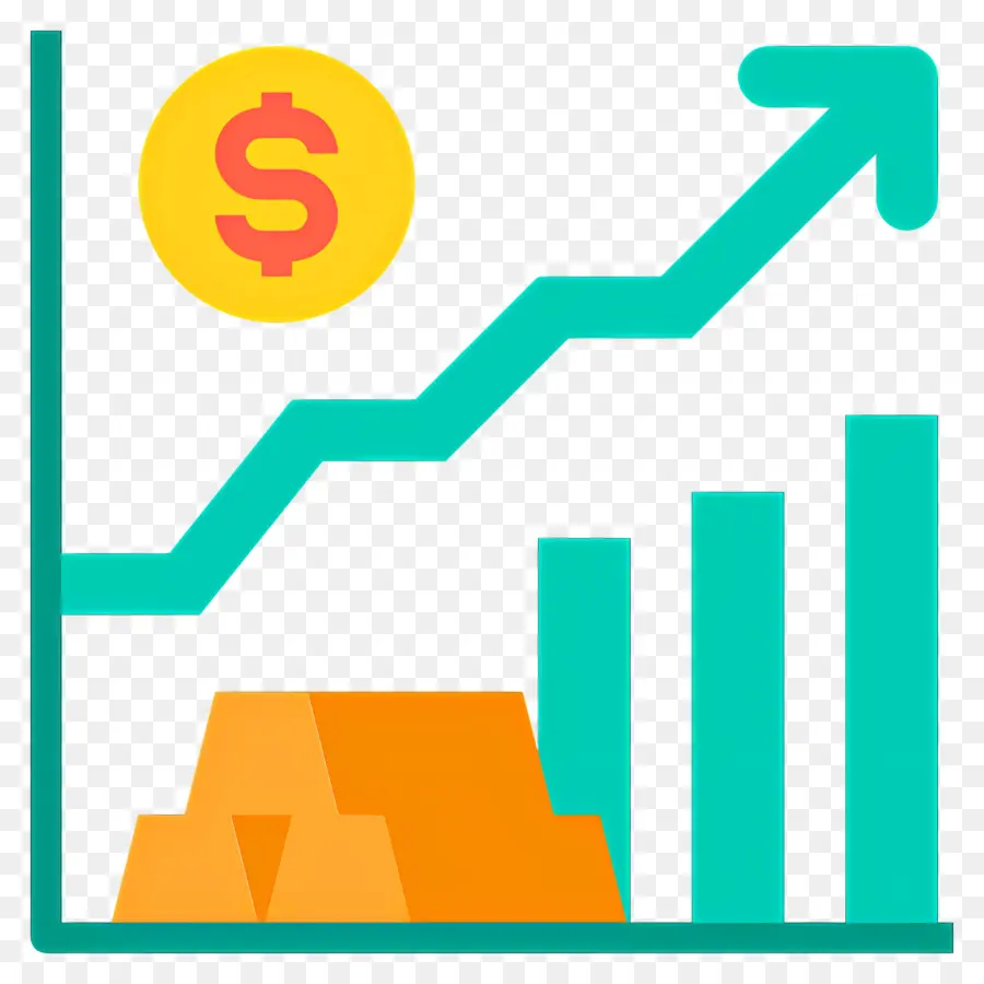 Pasar Saham，Grafik Menurun PNG