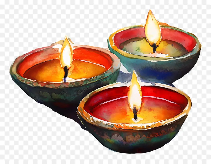 Lampu Minyak Diwali，Lilin PNG