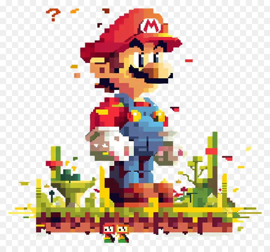 Piksel Mario，Karakter Piksel PNG