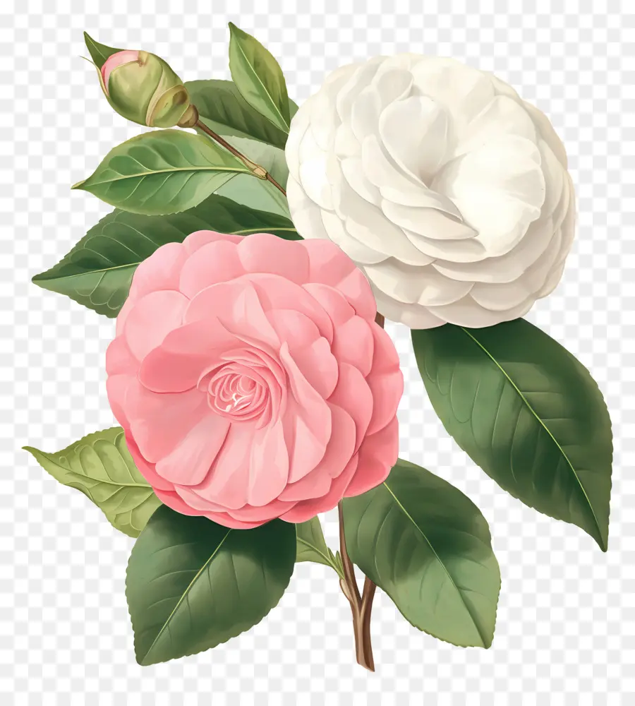 Bunga Kamelia，Bunga Camelia PNG