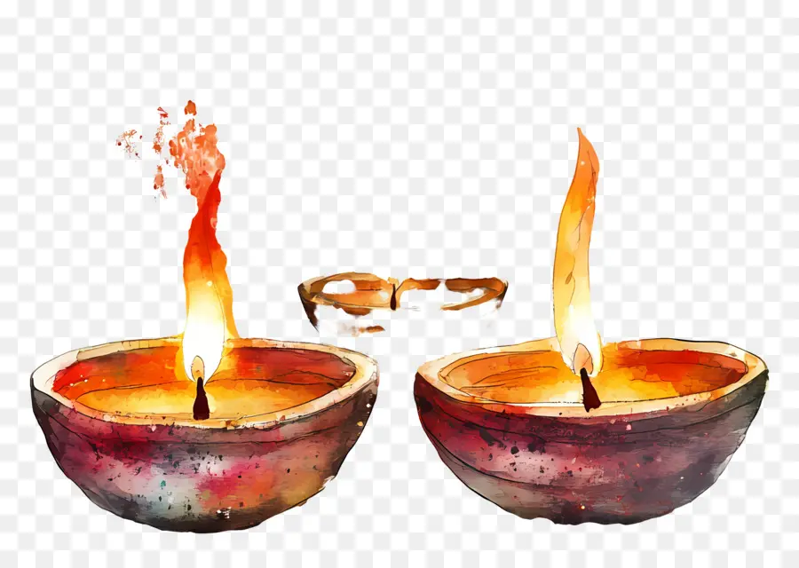 Lampu Minyak Diwali，Lilin PNG