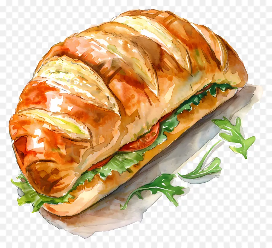 Roti Panera，Roti Lapis Croissant PNG