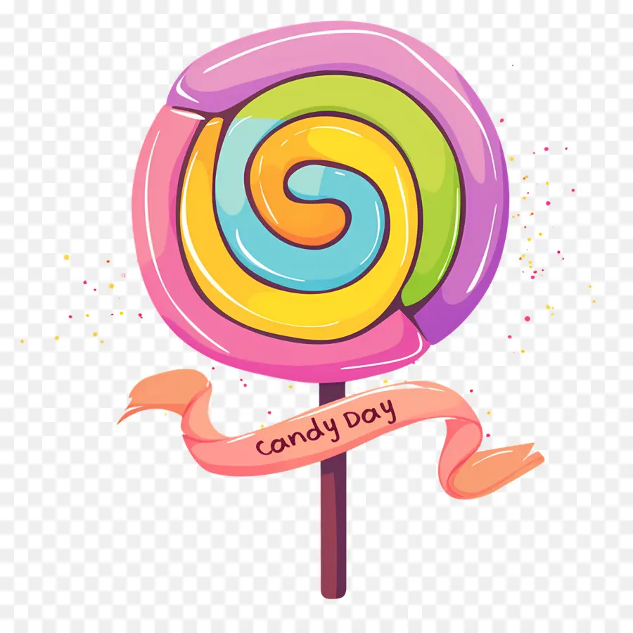 Hari Permen Nasional，Lolipop Berwarna Warni PNG