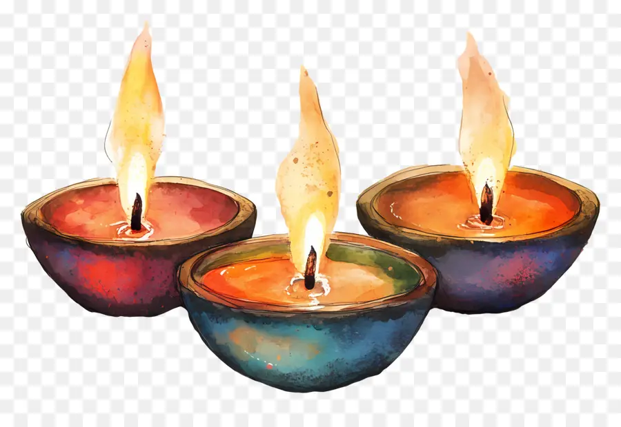 Lampu Minyak Diwali，Lilin PNG