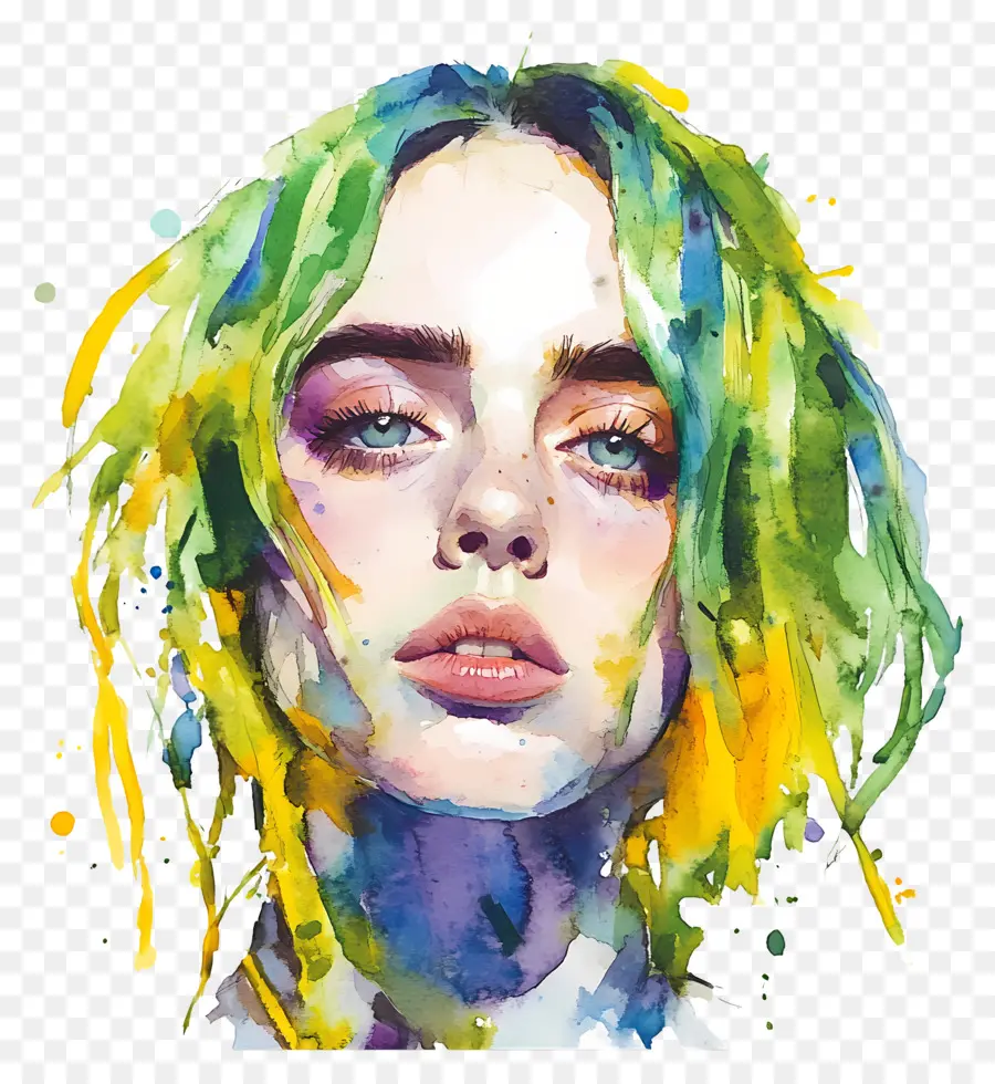 Billie Eilish，Potret Cat Air PNG