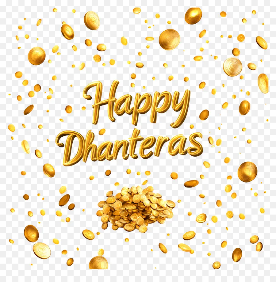 Selamat Dhantera，Koin Dhanteras PNG