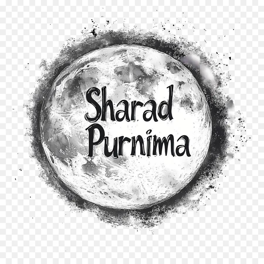 Syarad Purnima，Bulan Hitam Putih PNG