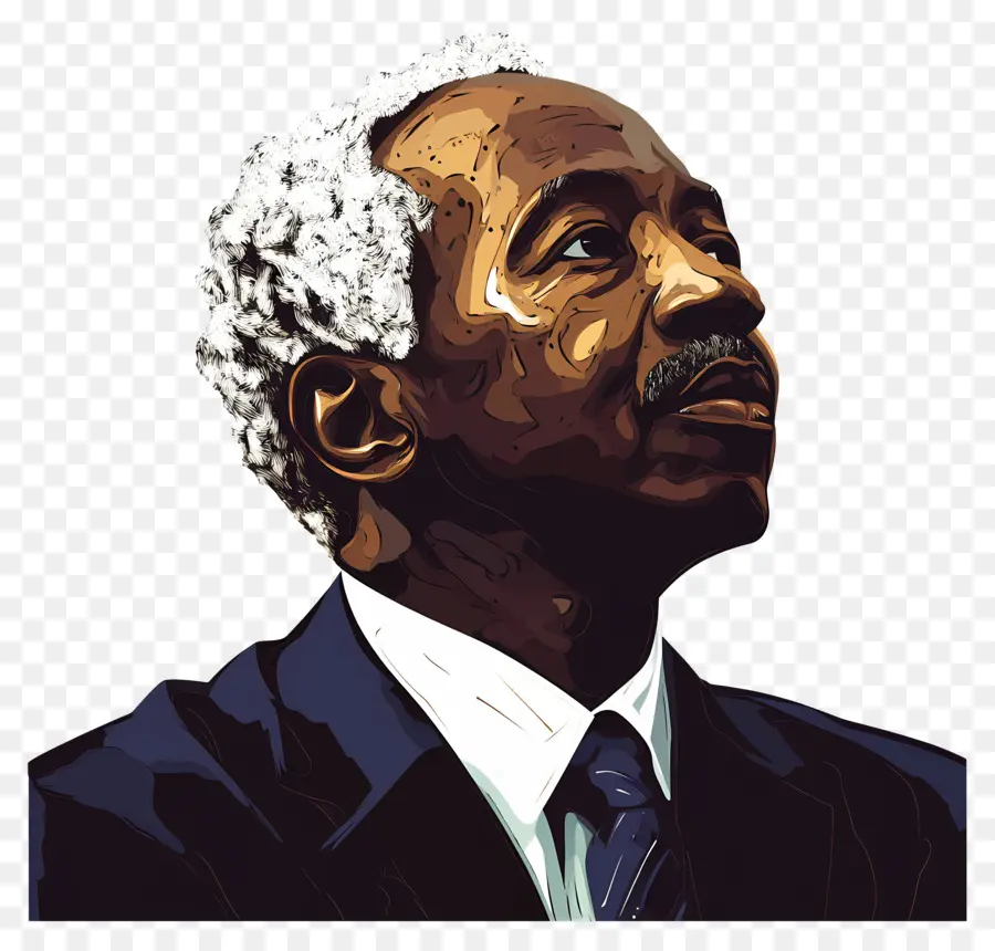 Julius Nyerere，Seni Vektor Orang Tua PNG