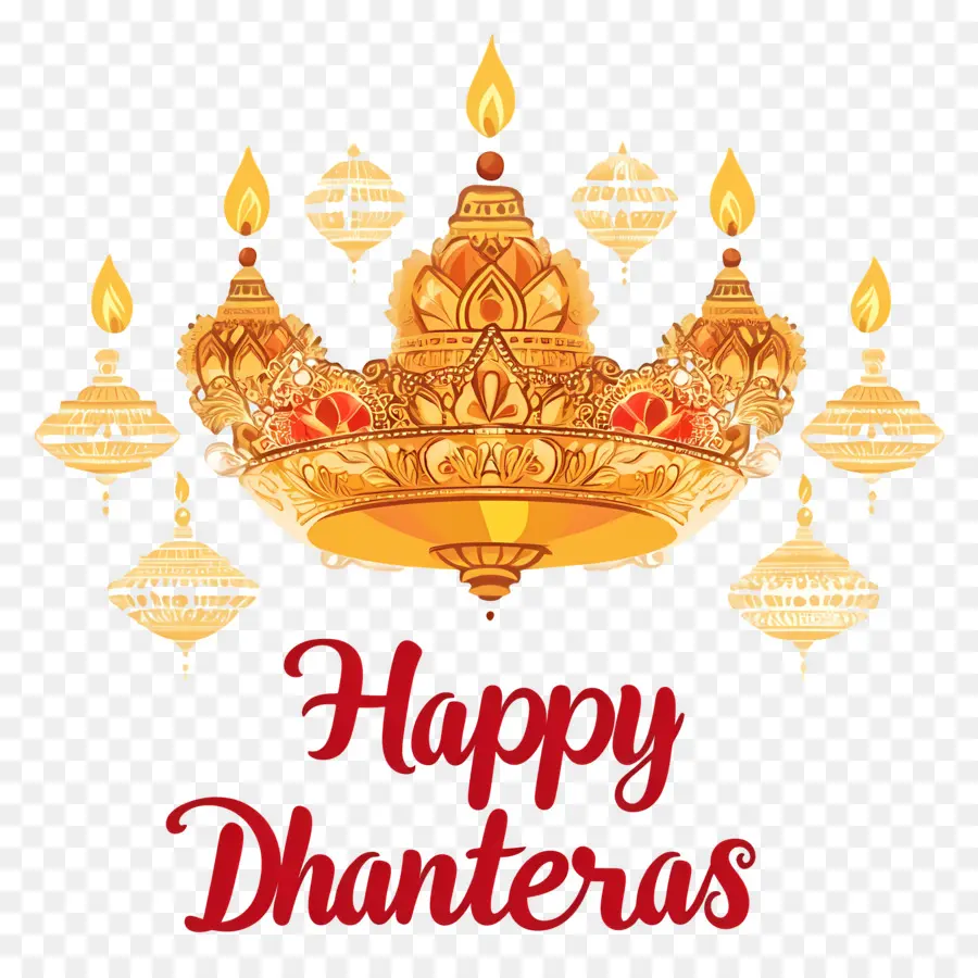 Selamat Dhantera，Dekorasi Dhanteras PNG