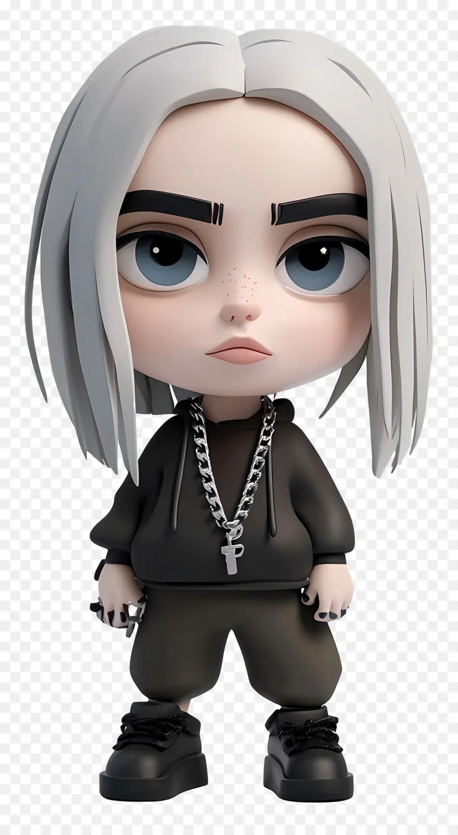 Billie Eilish，Karakter Chibi PNG