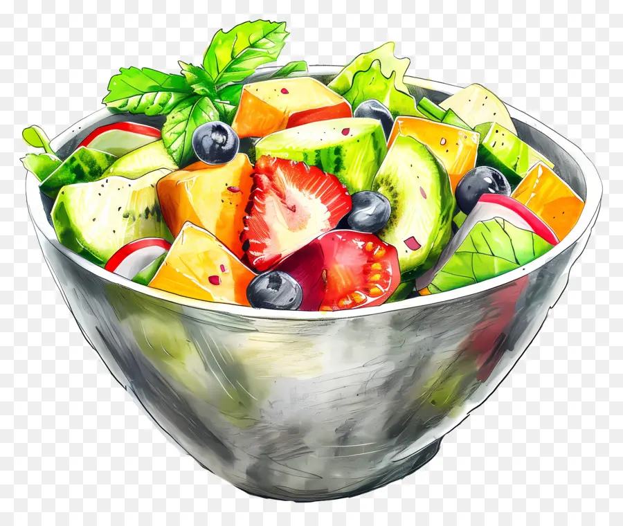 Salad Waldorf，Salad Buah PNG