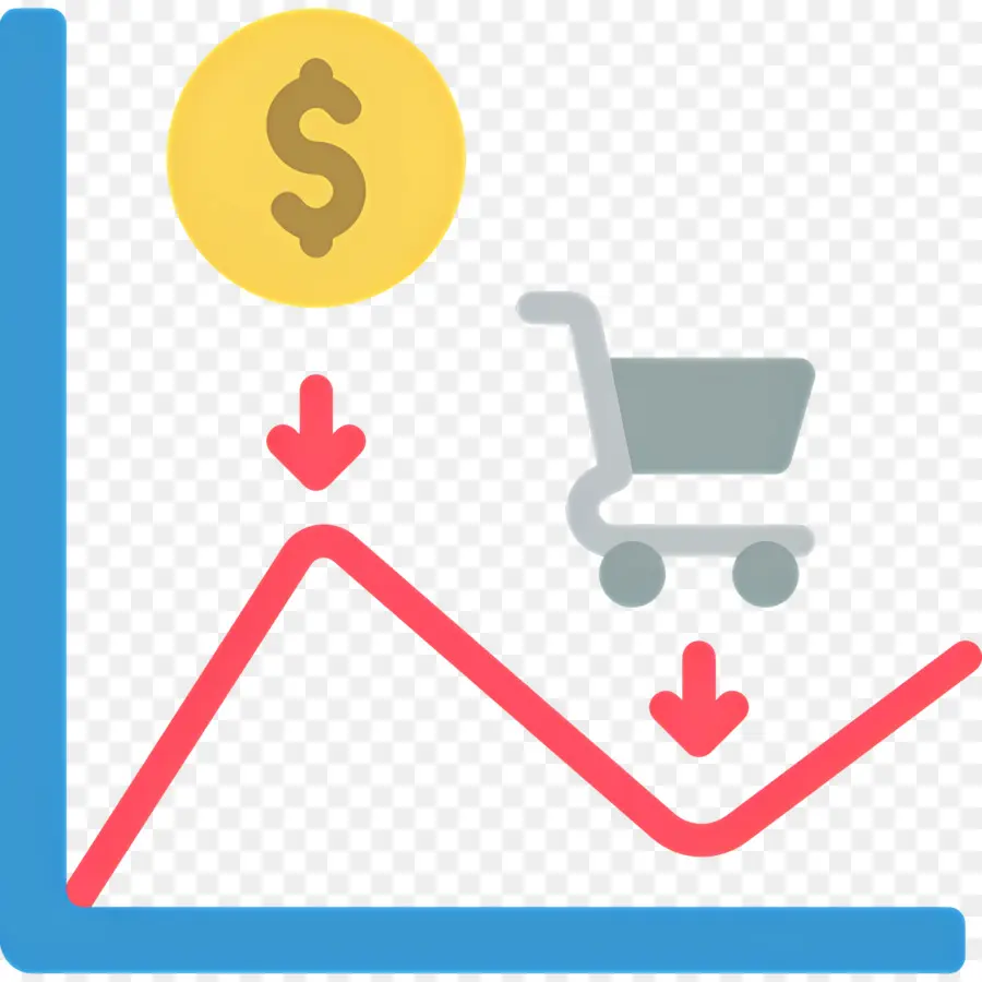 Pasar Saham，Grafik Menurun PNG